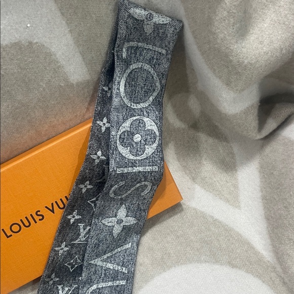 Louis Vuitton Gray Monogram Scarf/Twilly - Picture 4 of 7
